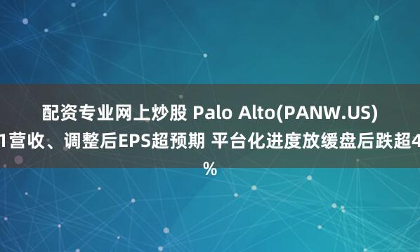 配资专业网上炒股 Palo Alto(PANW.US)Q1营收、调整后EPS超预期 平台化进度放缓盘后跌超4%